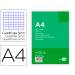 Recambio liderpapel DIN A4 100 hojas 60g/m2 cuadro 3 mm con margen 4 taladros