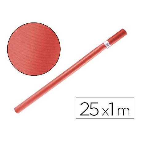 Bobina papel tipo kraft Liderpapel 65 g/m² 25 x 1 m rojo