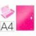 Carpeta de gomas Leitz Wow con solapas Polipropileno Din A4 color Fucsia