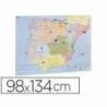 Mapa mural faibo españa y portugal autonomico plastificiado enrollado 98x134 cm
