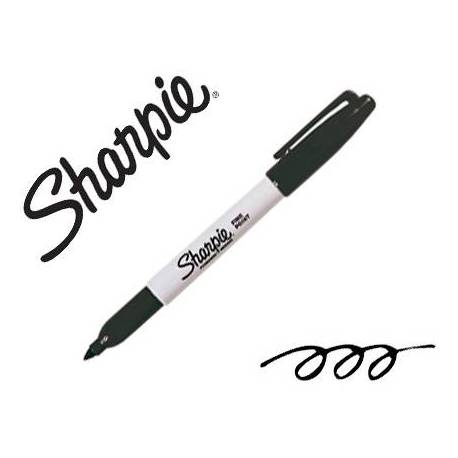 Rotulador de punta fina Sharpie® (Negro intenso, Blanco, Plástico ABS,  10g) como regalos-de-empresa en
