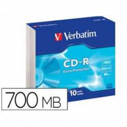 CD-ROM VERBATIM Capacidad 700MB 80 min 52x