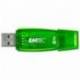 Memoria USB de Emtec 64GB C 410 verde con tapa