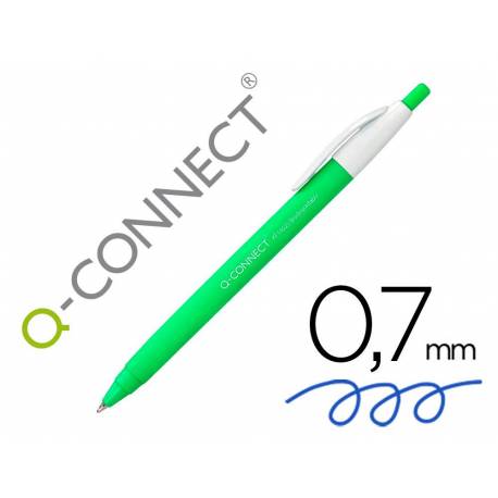 Boligrafo transparente Q-Connect Azul 0,7 mm (13441)