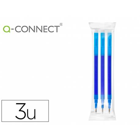 Recambio Boligrafo Q-Connect Retractil KF11058 Color Azul Caja 3 unidades