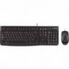 Set teclado + raton con cable Logitech color Negro