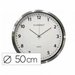 Reloj de pared de Q-Connect cromado 60 cm
