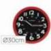 Reloj de pared de Q-Connect rojo 30 cm