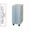 Archivador movil Clen metalico 10 cajones color Gris