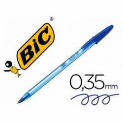 Boligrafo Bic Cristal soft azul punta de 1,2