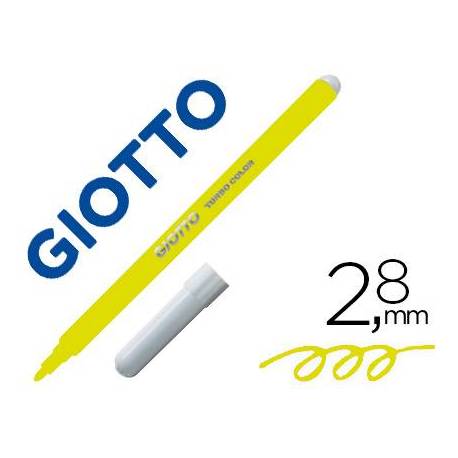 Rotulador Giotto Turbo Punta Media Lavable Color Amarillo