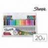 Rotulador permanente Sharpie punta fina Blister de 20 colores