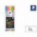 Rotulador Staedtler Triplus Neon estuche de 6 colores surtidos