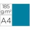 Cartulina Gvarro color azul caribe A4 185 g/m2 Paquete de 50
