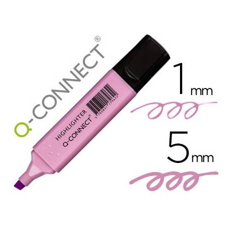 Rotulador Q-Connect Fluorescente Pastel Color Violeta