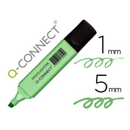 Rotulador Q-Connect Fluorescente Pastel Color Verde