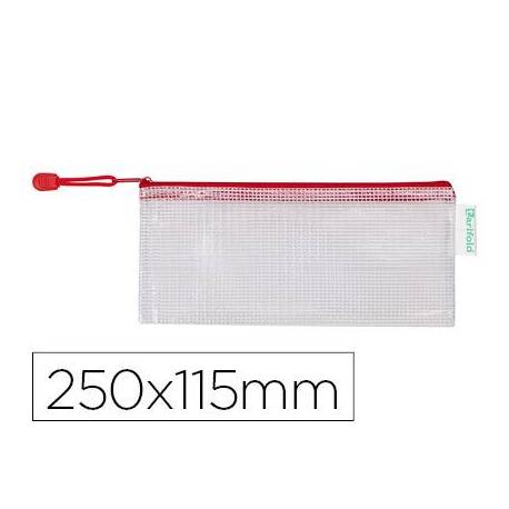 Bolsa multiusos 250x115 mm Tarifold plastico impermeable y ultrarresistente correa Roja