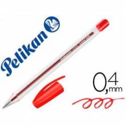Bolígrafo Pelikan Stick Super Soft Rojo de 0,4 mm