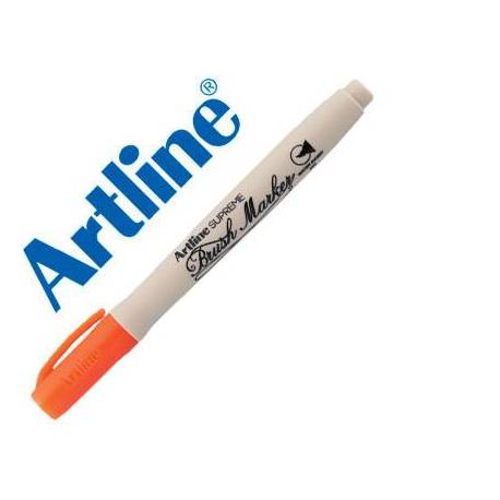 Rotulador Artline Supreme Brush Acuarelable Punta Pincel Color Naranja