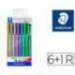 Rotulador Marcador Staedtler Metálico 8323 de Colores Surtidos Blister 6 unidades+Rotulador Calibrado 308 C2-9