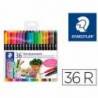 Rotulador Permanente Staedtler 3187 Doble Punta de Colores Surtidos Estuche de 36 unidades