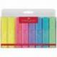 Rotulador Faber Castell fluorescente 1546 pastel textliner estuche 8 unidades colores surtidos