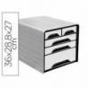 Fichero cajones CEP para 5 cajones mixtos color Blanco/Negro