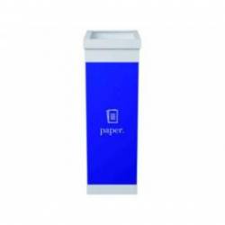 Contenedor papelera reciclaje Paperflow Tapa Poliestireno Para papeles 60 L