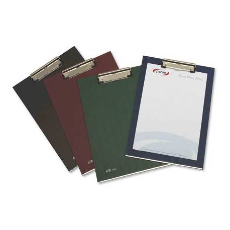 Portanotas plastico folio con pinza superior Pardo verde
