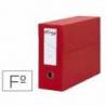 Archivador con tapa Pardo Folio color Rojo 390x270x115 mm