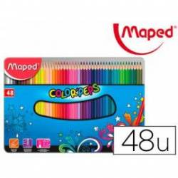 Lapices de colores Maped Color Peps Caja Metalica de 48 lapices