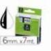Cinta Dymo D1 Blanco Poliéster 6mmx7mt