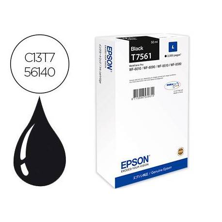 CARTUCHO INK-JET EPSON T7561 COLOR NEGRO C13T756140