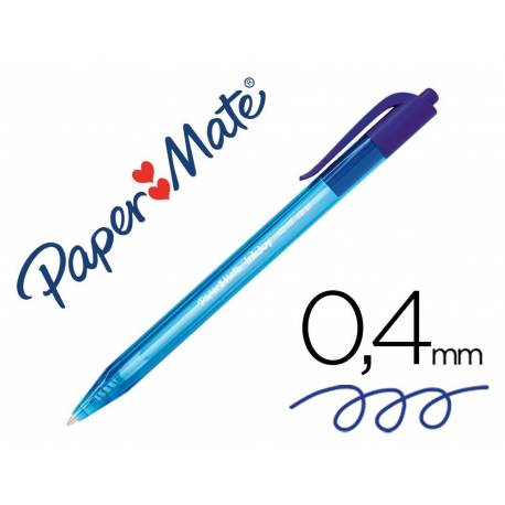 Boligrafo Paper Mate Inkjoy 100 retráctil azul 1 mm (79665)