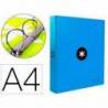 Carpeta 4 anillas 40mm Liderpapel Antartik A4 color azul carton forrado