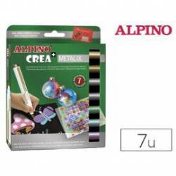 Rotuladores Alpino Crea Metalix Punta Fina Caja de 7 colores