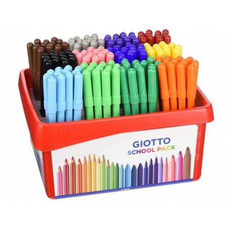 Rotulador marca Giotto turbo Schoolpack 12 colores surtidos. (78296)