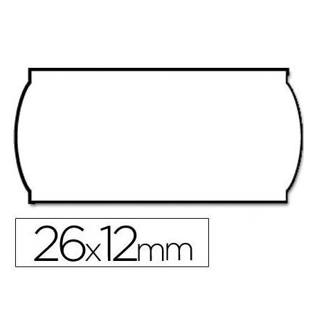 Etiquetas marca Meto onduladas 26 x 12 mm rollo de 1500 etiquetas
