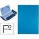 Carpeta Liderpapel gomas Folio carton forrado Pvc color azul