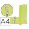 Carpeta Liderpapel 4 anillas 25mm A4 color Verde