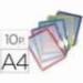 Funda portacatalogo Tarifold Din A4 colores surtidos pack de 10