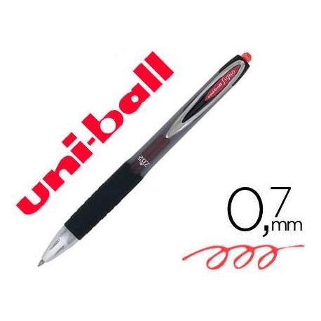 Boligrafo Uni-Ball roller UMN-207 color rojo trazo 0,4 mm