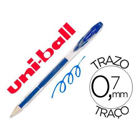Boligrafo marca Uni-Ball roller UM-120 signo 0,4 mm azul