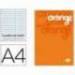 Recambio encolado Liderpapel din A4 4 taladros 100gr cuadrícula 5mm naranja
