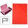 Carpeta de gomas Liderpapel color rojo folio