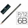 Lapices de grafito marca Faber Castell 9000 6B
