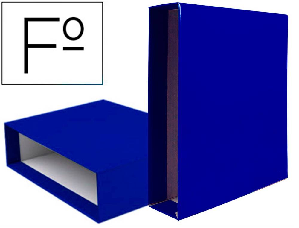 bomba Juntar Reprimir Caja Archivador Liderpapel Documenta Folio Lomo 82mm color Azul (72769)