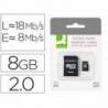 Memoria Flash USB Micro SDHC Q-connect 8GB con adaptador