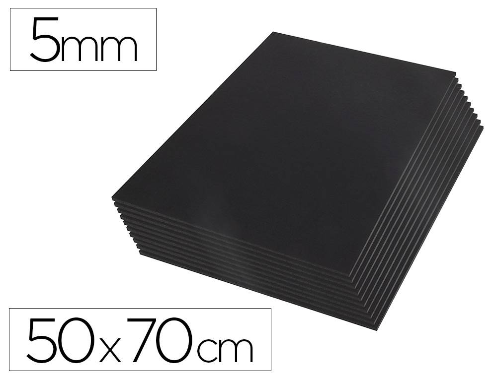 Cartón pluma negro 70x100-5mm