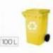 Papelera contenedor Q-connect de 100L amarillo